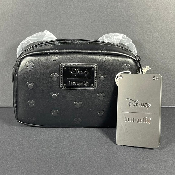 Loungefly Disney Mickey Mouse Figural Black Cosmetic Bag — BoxLunch Exclusive - Picture 1 of 3